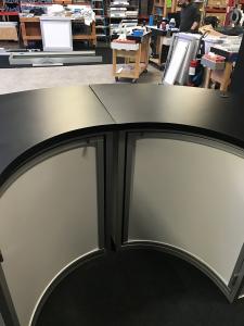 RENTAL: RE-1235 Half Circle Counter with Direct Print Sintra Graphics